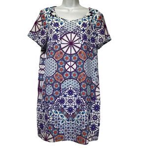 minkpink geometric short sleeve dress Size M
